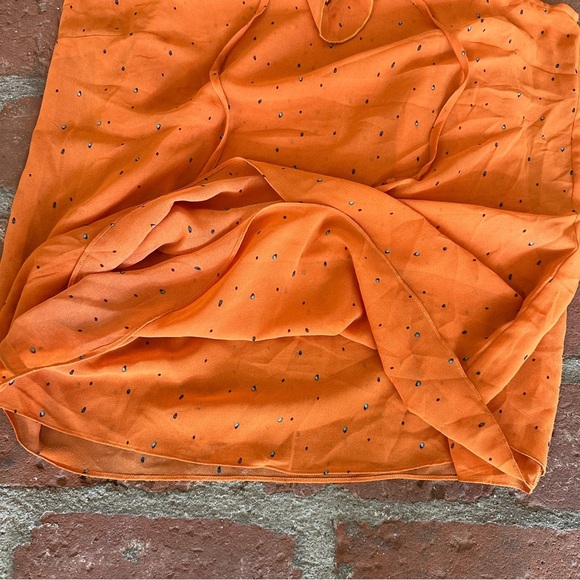 CAbi Orange Sprinkle Size M Top Double Layer Chiffon Sleeveless V-Neck blouse - Picture 10 of 16